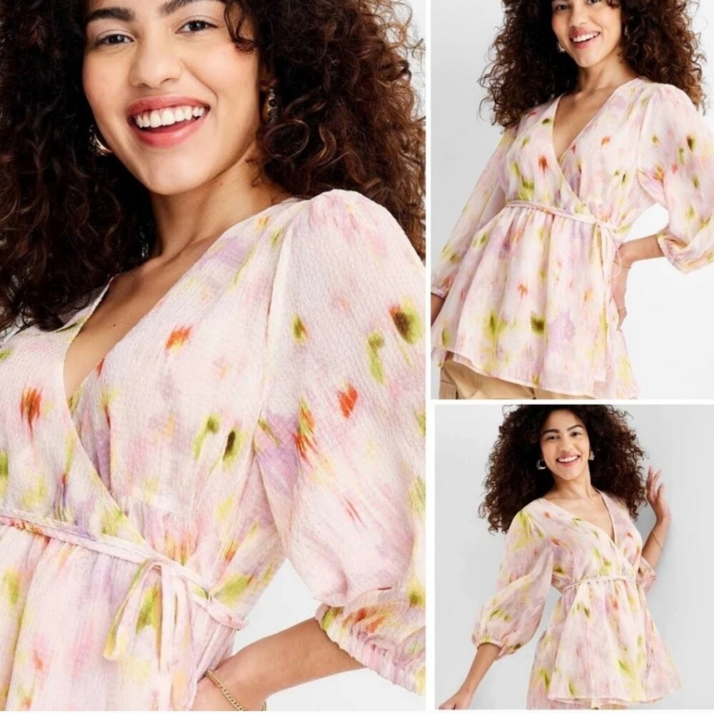 Future Collective Wrap Sheer Top